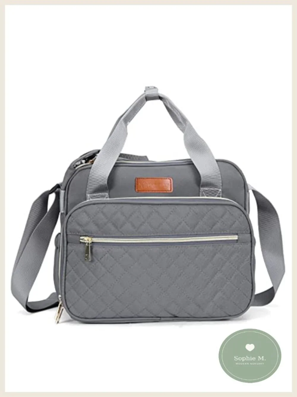 Large Capacity Diaper Bag Tote with Thermal Bottle Pocket - TPU, Easy to Clean